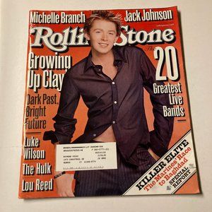Rolling Stone Magazine  Issue #926 Clay Aiken July 10 2003 Lou Reed Jack Johnson